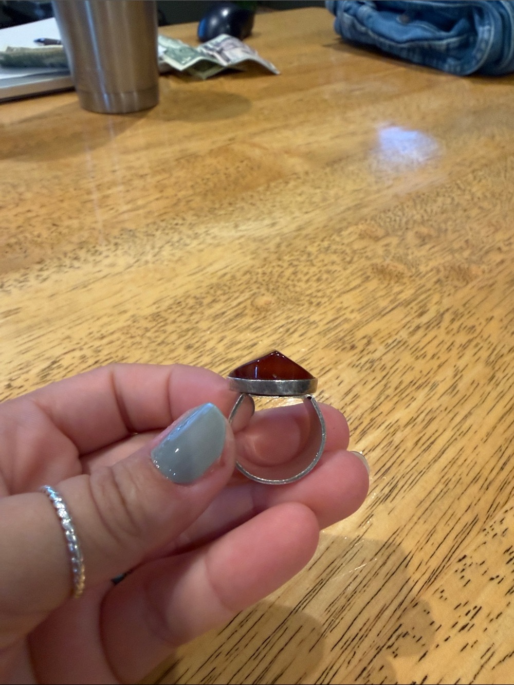 Sterling Silver Carnelian Ring View 2